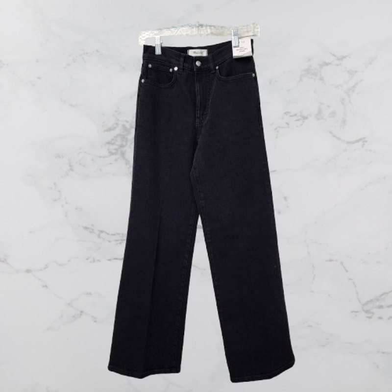 Madewell Nwt The Wide Leg Jean In Black Item Nw262 Size 26? Retail $148